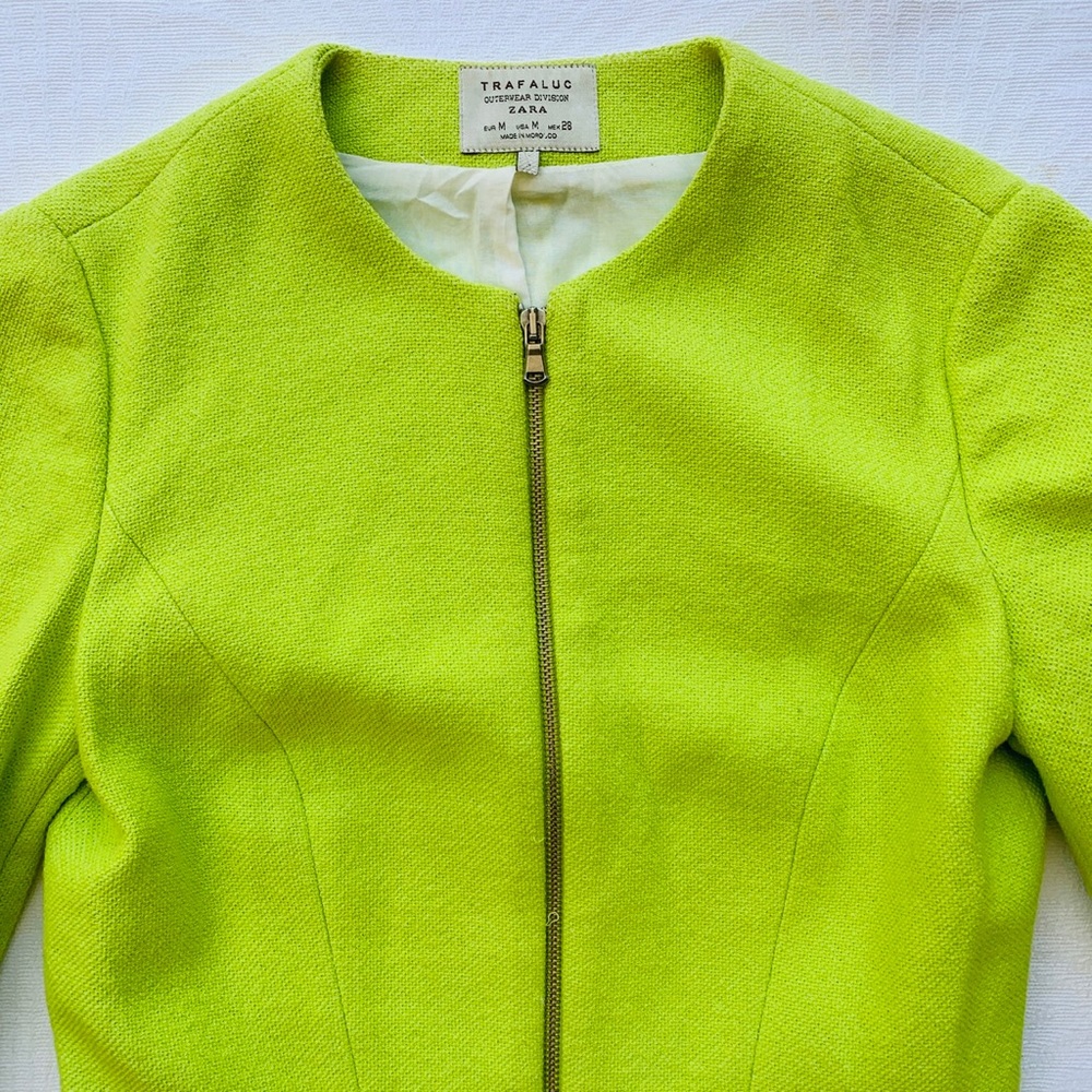 ZARA | Fluro peplum zip jacket - Picture 5 of 6